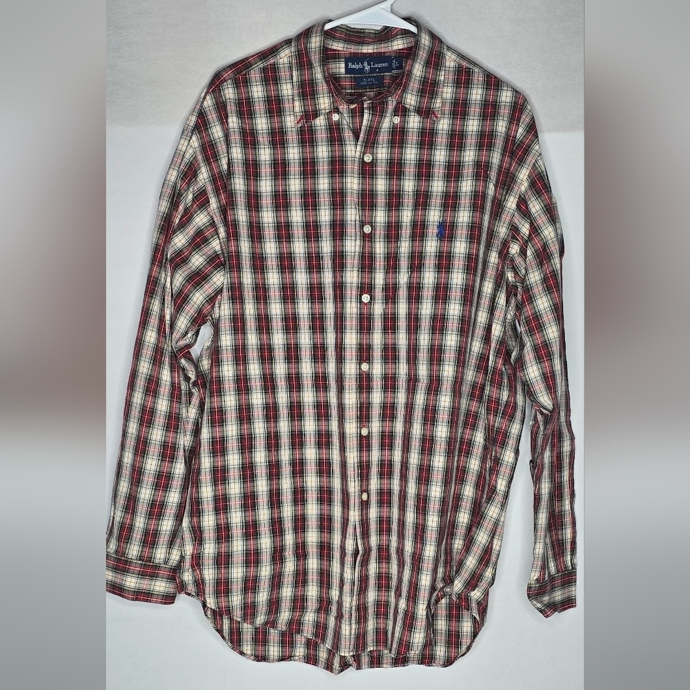 Vintage Polo Ralph Lauren Button Down Long Sleeve Shirt Large Blake 100% Cotton